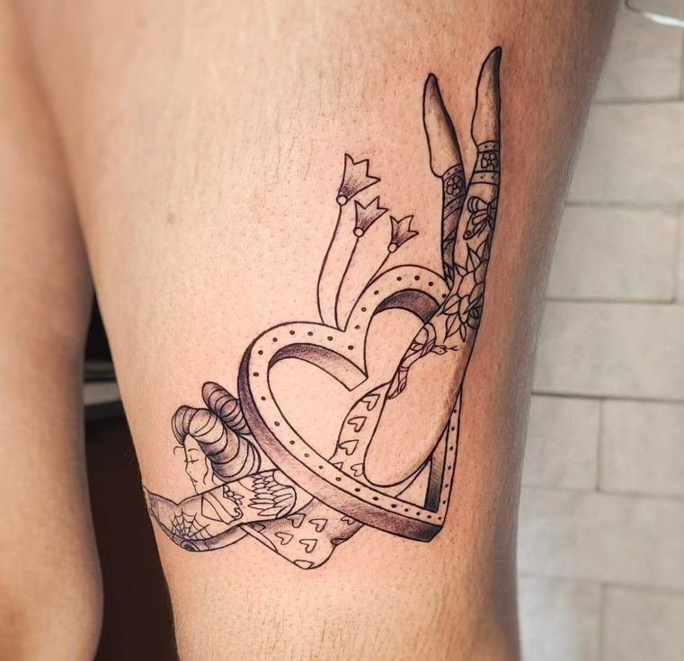 Tattoo Heart Legs